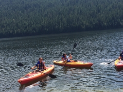 kayaking at North Barriere Lake